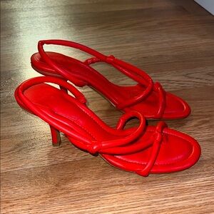 H&M Vibrant Red Slingback Heels